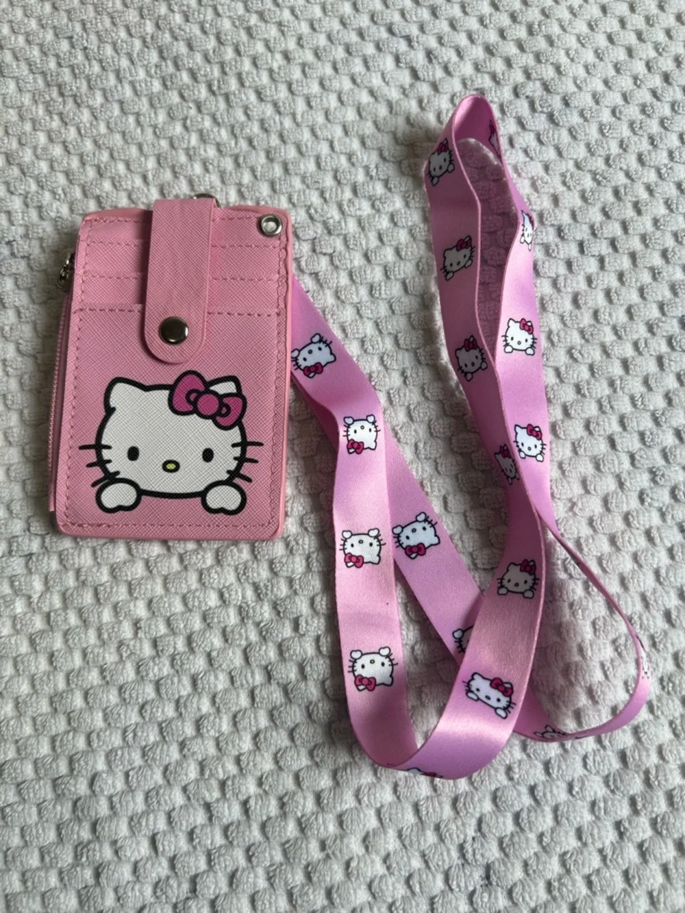 Hello Kitty Pink Lanyard with Matching ID Wallet